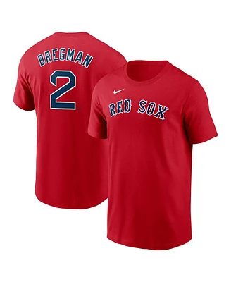 Nike Men's Alex Bregman Red Boston Sox Fuse Name Number T-Shirt