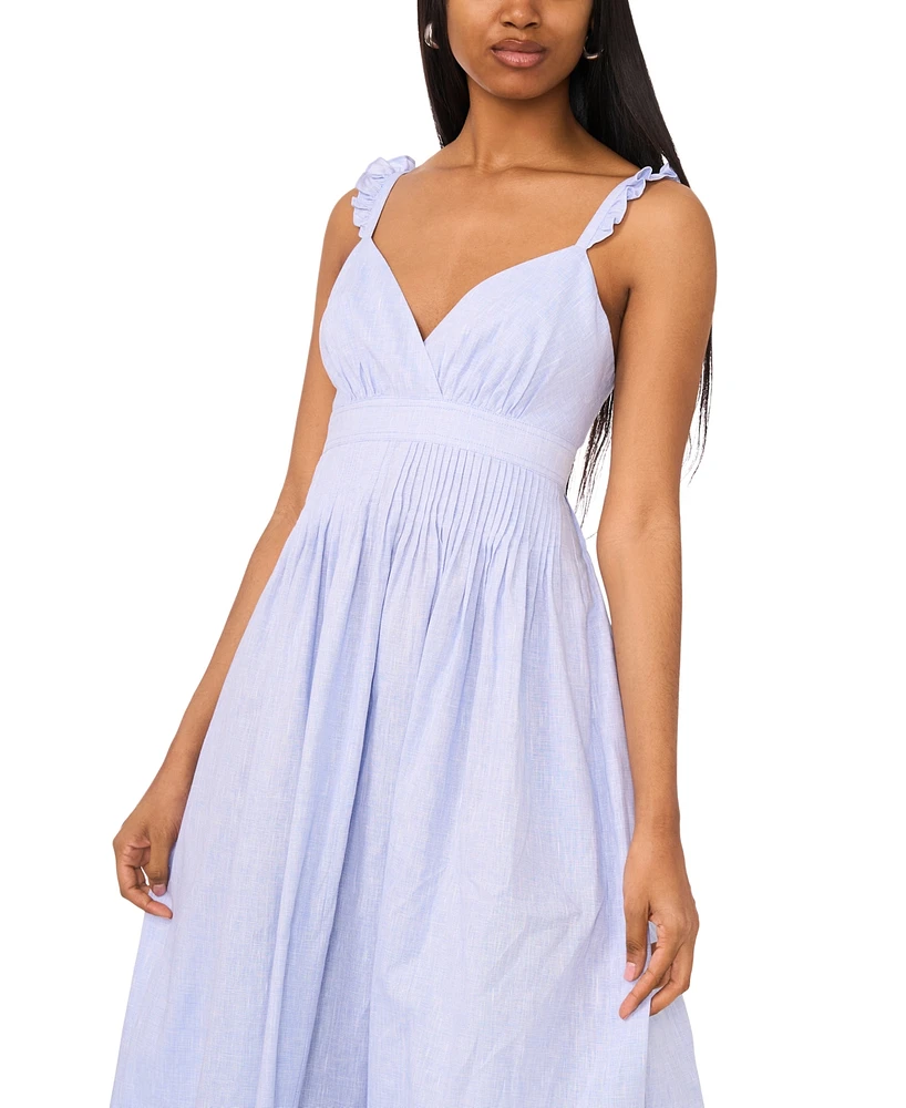 Parker Women's The Olive Ruffled-Strap Pleated-Waist Dress