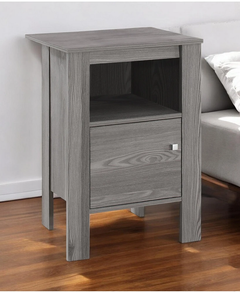 Modern Wood End Table with Bottom Shelf – Space-Saving Design