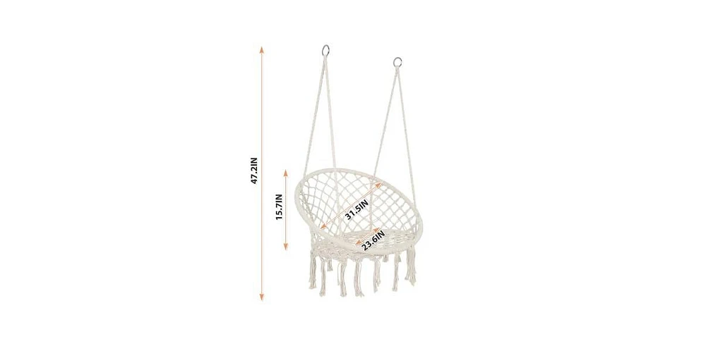 Hammock Swing Chair, 300 Lbs Capacity, Portable 31.5'' for Indoor/Outdoor Use