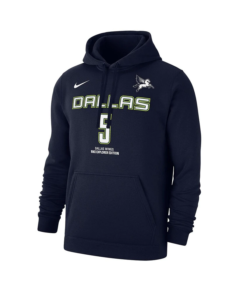 Nike Men's Paige Bueckers Navy Dallas Wings 2025 Wnba Draft Explorer Edition Name Number Pullover Hoodie
