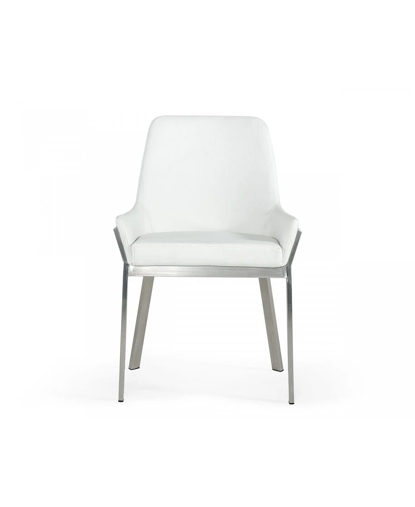 Upholstered Faux Leather Dining Arm Chair for Kitchen or Room Seating
