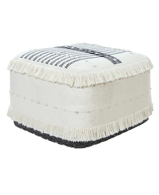 Cotton Ottoman for Living Room Footrest and Cozy Home Accent
