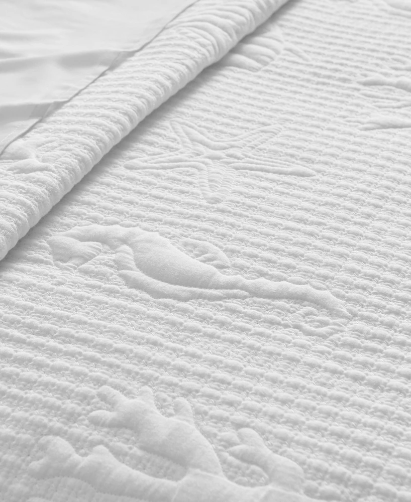 Levtex Cross Stitch Sea Textured 3-Pc. Quilt Set, Full/Queen