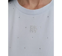 Dkny Jeans Women's Rhinestones Crewneck T-Shirt - SYE