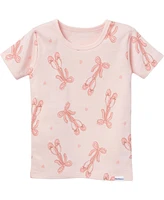 Gerber Baby Girls Top and Shorts Pajama Sets, 4-Piece, Stripes