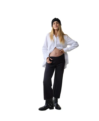 Ingrid + Isabel Maternity Long Sleeve Peplum Button Down Shirt