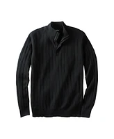 KingSize Men's Quarter Zip Mock Neck Lightweight Sweater