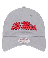 New Era Women's Gray Ole Miss Rebels Logo 9TWENTY Adjustable Hat
