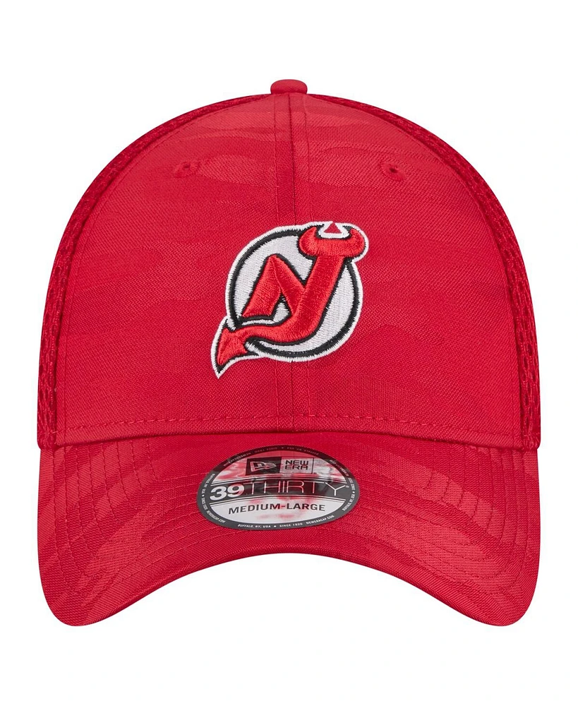 New Era Men's Red Jersey Devils Active Subtle Camo 39THIRTY Flex Hat