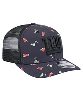 New Era Men's Navy/Black New York Giants Adventure Drinks Pattern 9SEVENTY Stretch Snap Hat