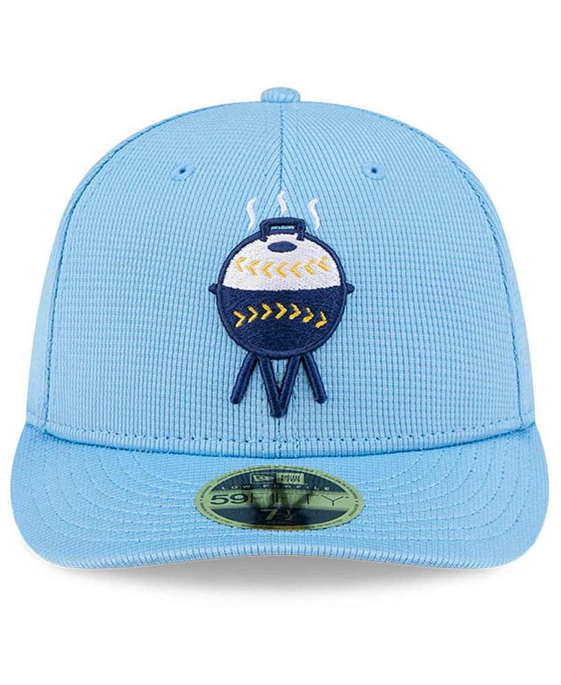 New Era Men's Light Blue Milwaukee Brewers City Connect Batting Practice Low Profile 59FIFTY Fitted Hat