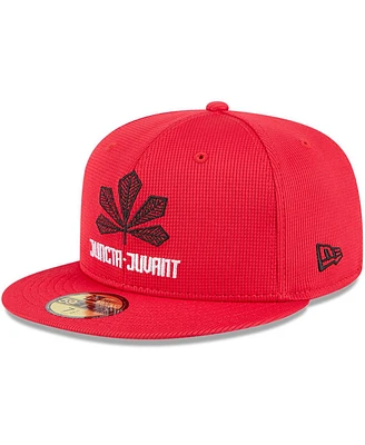 New Era Men's Red Cincinnati Reds City Connect Batting Practice 59FIFTY Fitted Hat