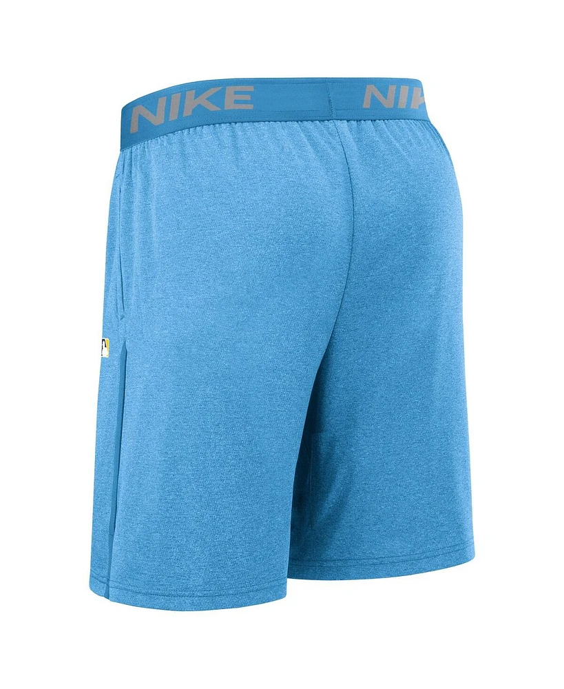 Nike Men's Light Blue Milwaukee Brewers Authentic Collection City Connect Performance Knit Shorts