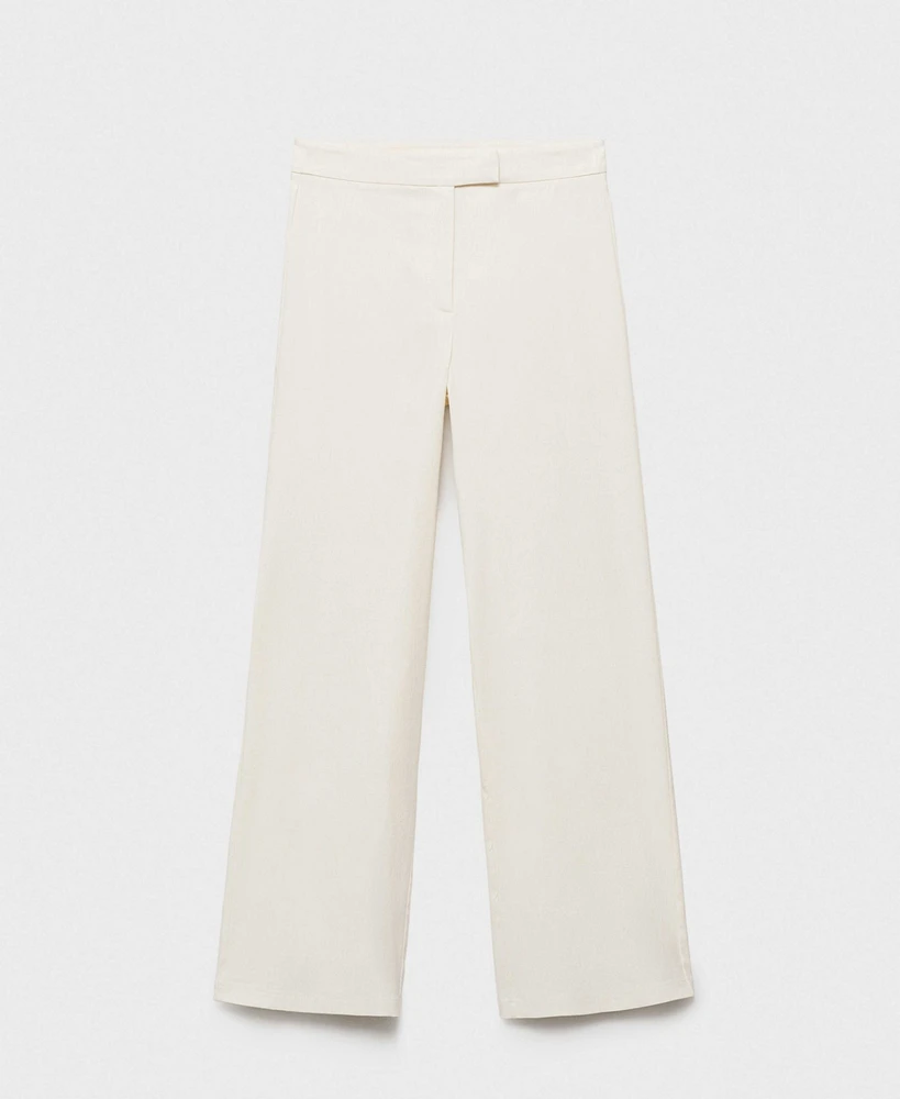 Mango Women's Straight Mid-Rise Pants