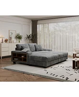 Corduroy Convertible Sofa Bed: Modern Oversized Lounge Chair