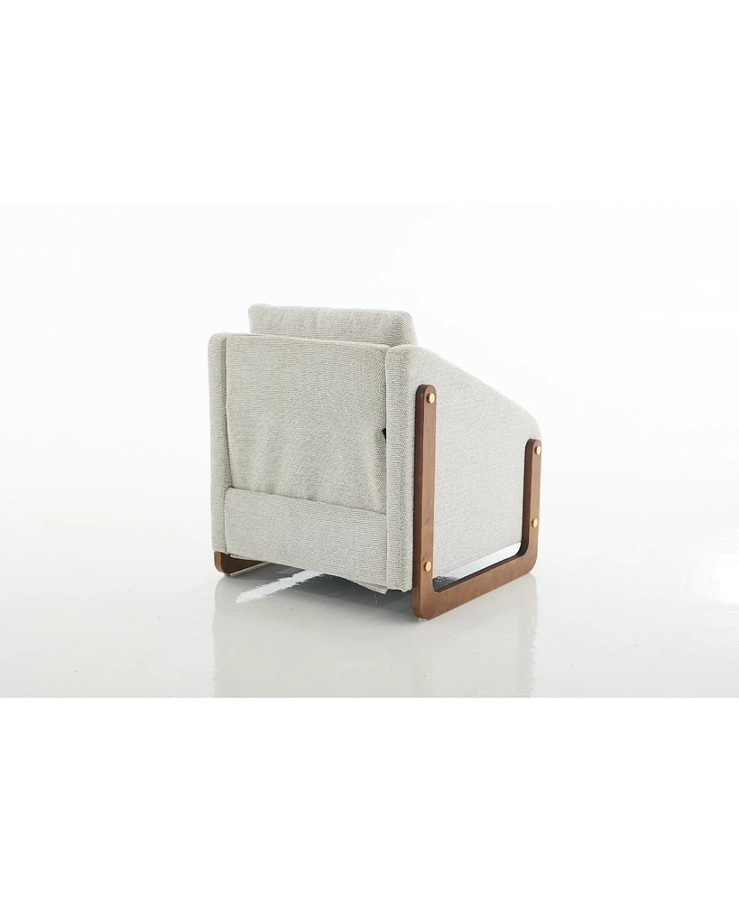 Chenille Upholstered Armchair with Cushioned Comfort