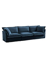 Modern 3-Seater Slipcovered Sofa with Plush Armrests and Deep Seat