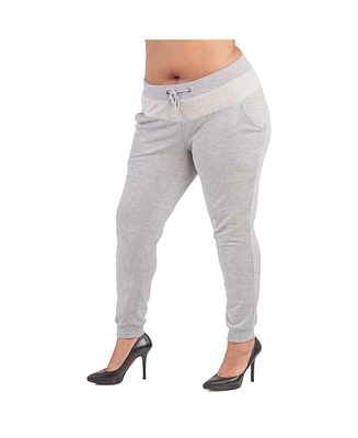 Plus Size French Terry Drawstring Jogger Pants