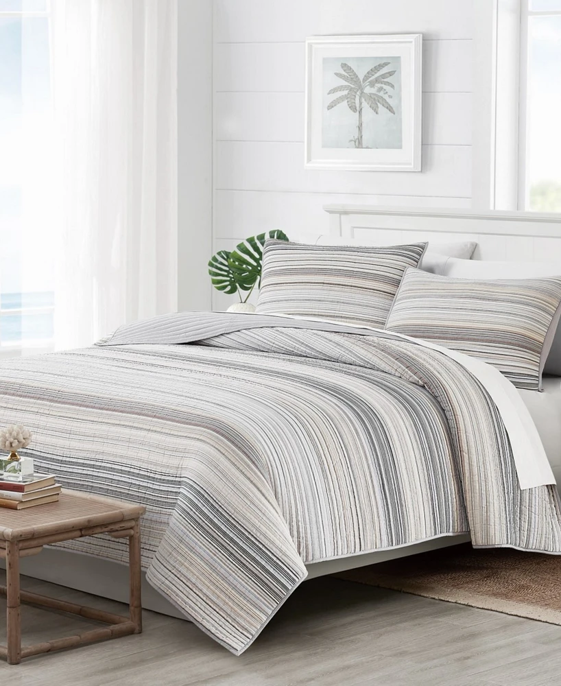Oceanfront Resort Navarre Yarn Dye Stripe 3-Pc. Quilt Set, Full/Queen