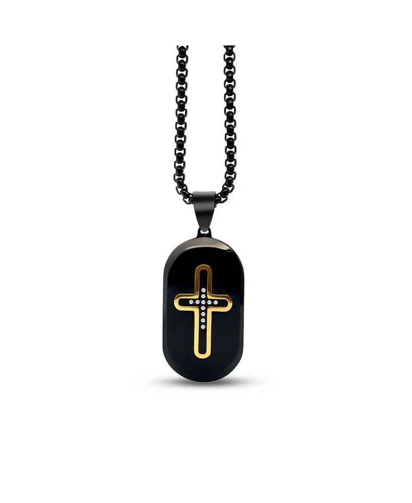 Anna Zuckerman Paxor Oblong Cross Necklace