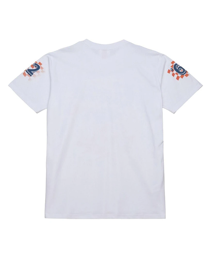 Mitchell & Ness Men's White Houston Astros Speedway Car T-Shirt