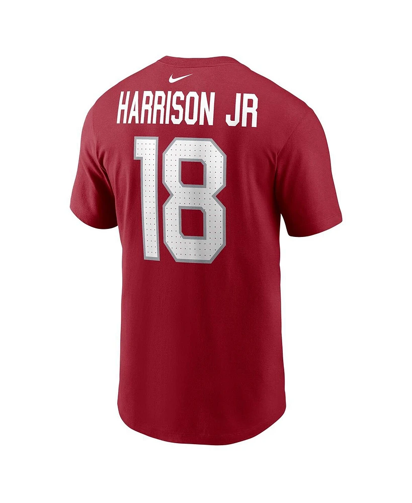 Nike Men's Marvin Harrison Jr. Cardinal Arizona Cardinals Name Number T-Shirt