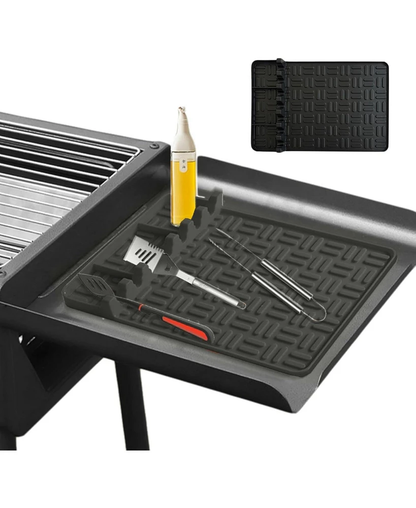 Silicone Utensil Storage Mat for Bbq and Outdoor Cooking
