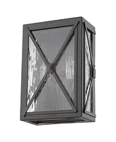 Burnished Cross Water Glass Outdoor Light – Decorative Outdoor Wall Fixture
