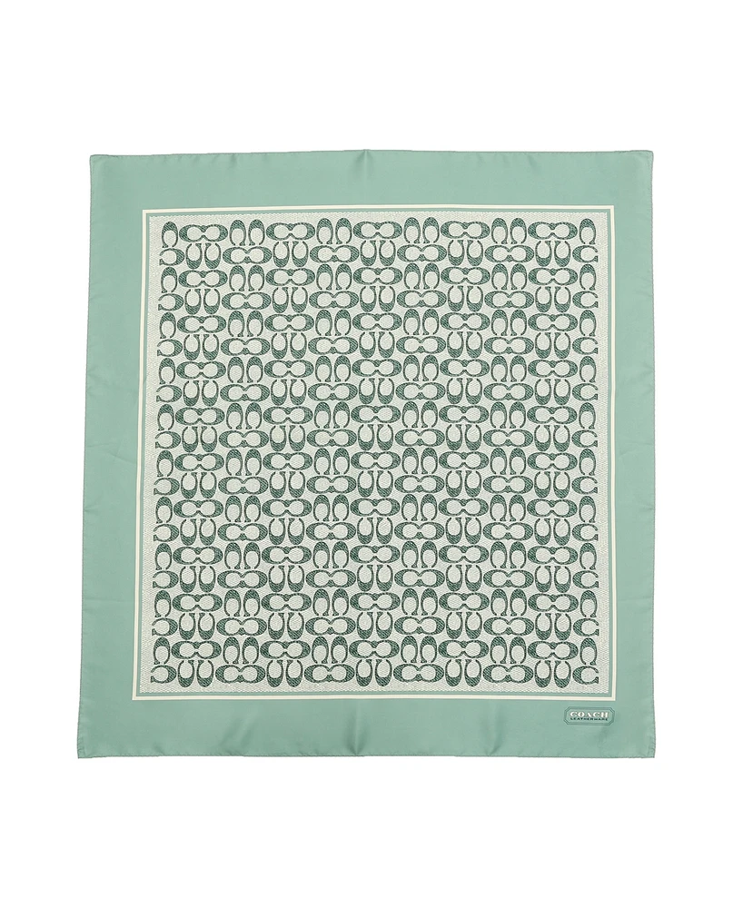 Coach Women's Vintage Signature Print Silk Square Scarf
