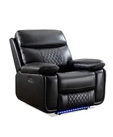 Power recliner with Led Strip Black color