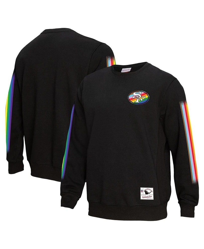 Mitchell & Ness Men's Black San Francisco 49ers Pride Pullover Sweatshirt