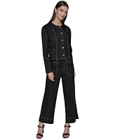 Karl Lagerfeld Paris Women's Cropped Denim Jacket