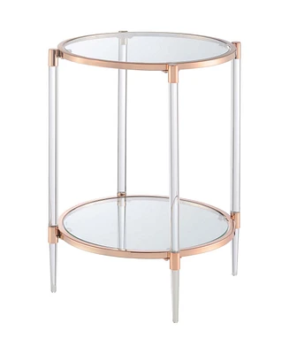 Convenience Concepts 20" Royal Crest 2 Tier Acrylic Glass End Table