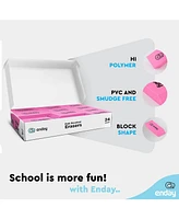 Erasers Pencil Block, Hi Polymer Large Pink Soft Eraser, Rubber and Non – Abrasive Eraser, Erasers School Supplies for Kids and Artists
