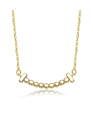 Kids 14K Gold Plated Bar Accents Chain Necklace