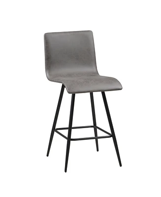 Ink+Ivy 17.5" Wide Faux Leather Adams Swivel Counter Stool