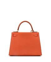 Pre-Owned Hermes Kelly 28 Handbag Orange Epsom with Gold Hardware