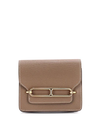 Pre-Owned Hermes Roulis Slim Wallet Chevre Mysore
