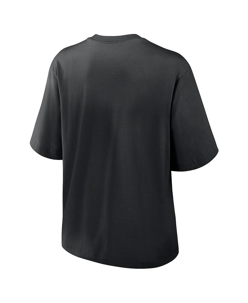 Nike Women's Black Chicago White Sox Knockout Boxy T-Shirt