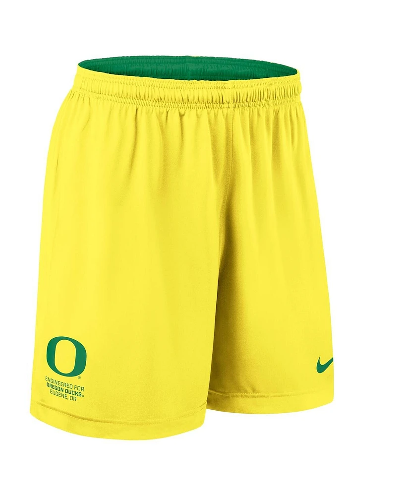 Nike Men's Green/Yellow Oregon Ducks 2025 Sideline Reversible Performance Shorts