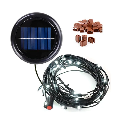 30 Led Solar String Light Cool White Fit for 6-Rib 8ft 9ft Outdoor Patio Wooden Umbrella