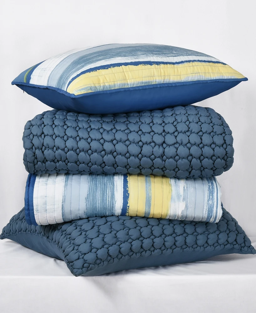 J by Queen Bold Cloud Puff 3-Pc. Quilt Set