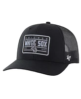 '47 Brand Men's Black Chicago White Sox Hardline Trucker Adjustable Hat