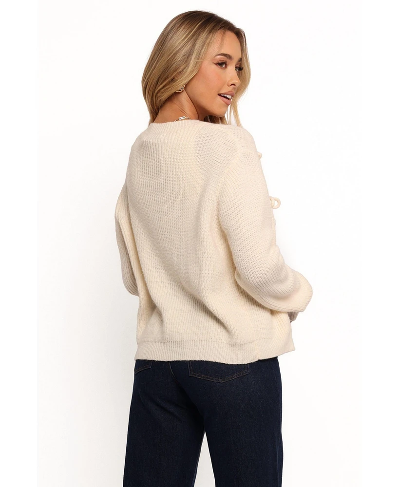 Petal and Pup Women's Wilde Bow Front Cardigan