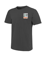 Image One Men's Graphite Clemson Tigers Comfort Colors Minimal Vista Distressed Graphics T-Shirt