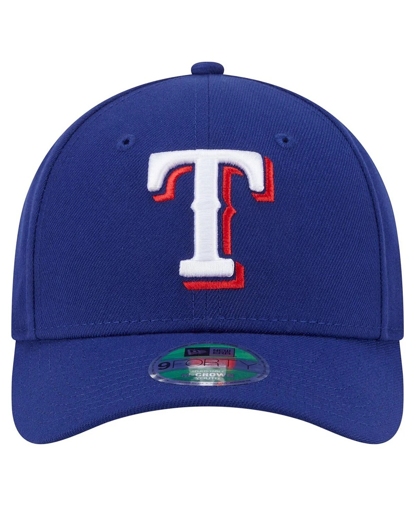 New Era Big Boys and Girls Royal Texas Rangers Player Replica 9FORTY Adjustable Hat