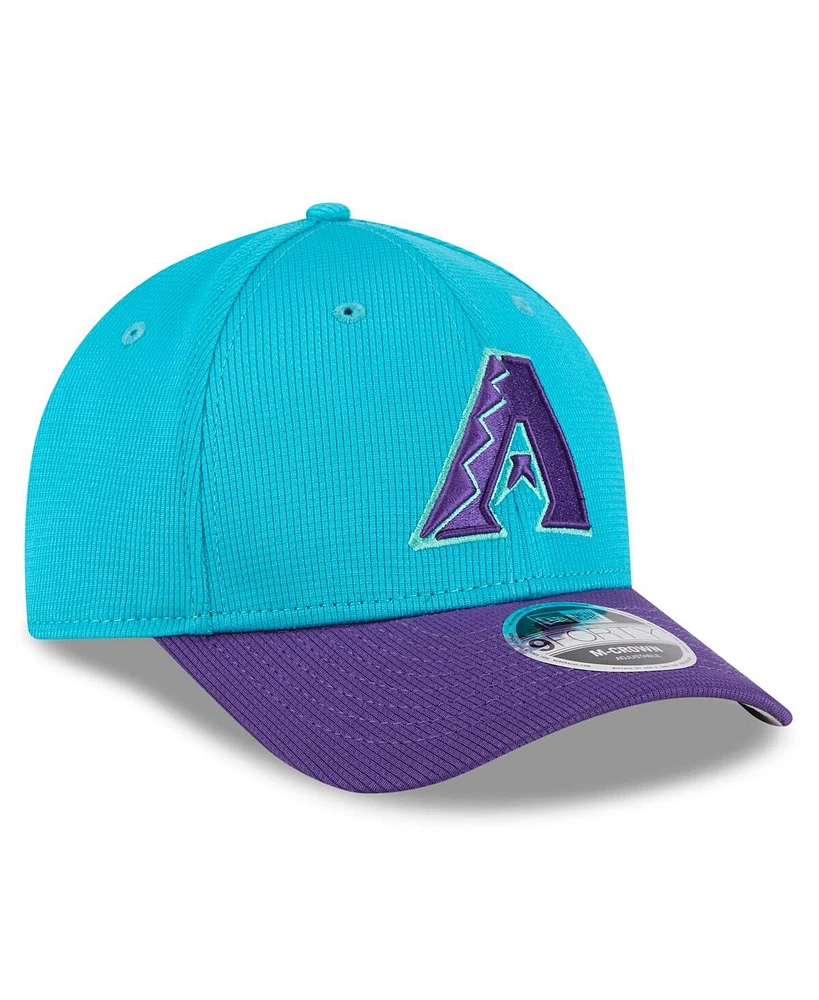 New Era Men's Teal/Purple Arizona Diamondbacks 2025 City Connect Batting Practice M-Crown 9FORTY Adjustable Hat