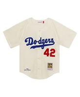 Mitchell & Ness Toddler Jackie Robinson Cream Brooklyn Dodgers 1955 Authentic Jersey