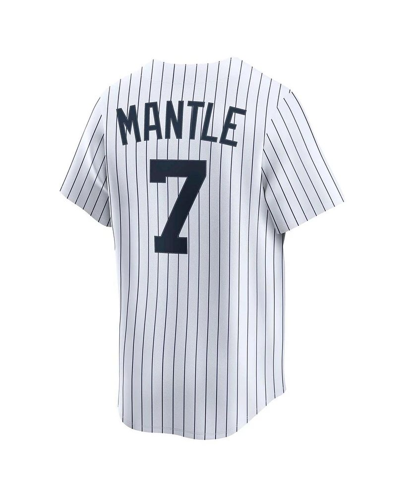 Nike Men's Mickey Mantle White New York Yankees Throwback Cooperstown Collection Limited Jersey